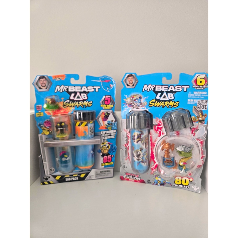 2 MrBeast Lab Swarms Battle Fusion Series + Lab Pack w Ultra Rare or Special Ed.
